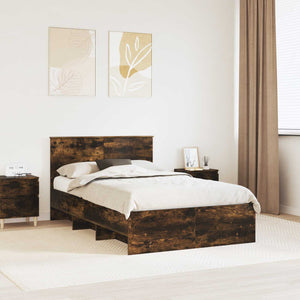 Struttura del letto Rovere fumé 137 x 203 cm Legno multistrato 3408862