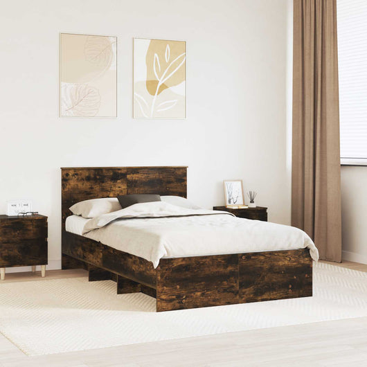 Struttura del letto Rovere fumé 137 x 203 cm Legno multistrato 3408862