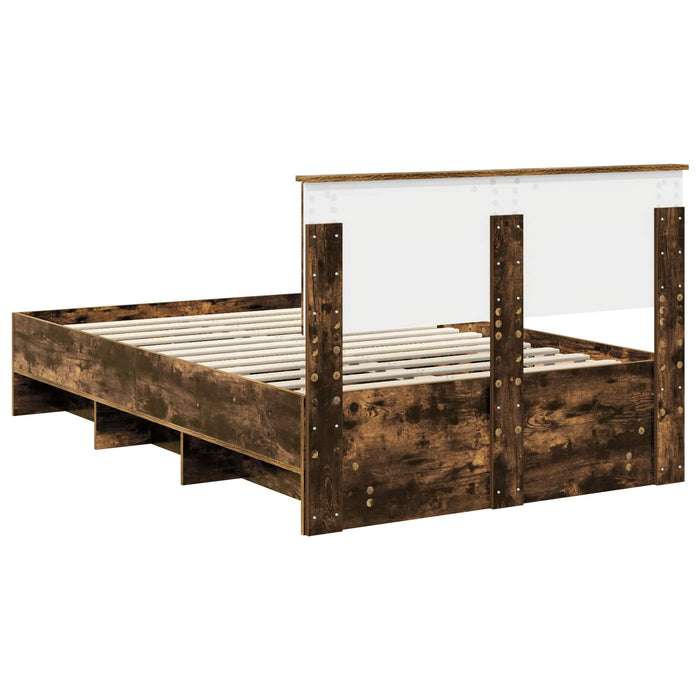 Struttura del letto Rovere fumé 137 x 203 cm Legno multistrato 3408862
