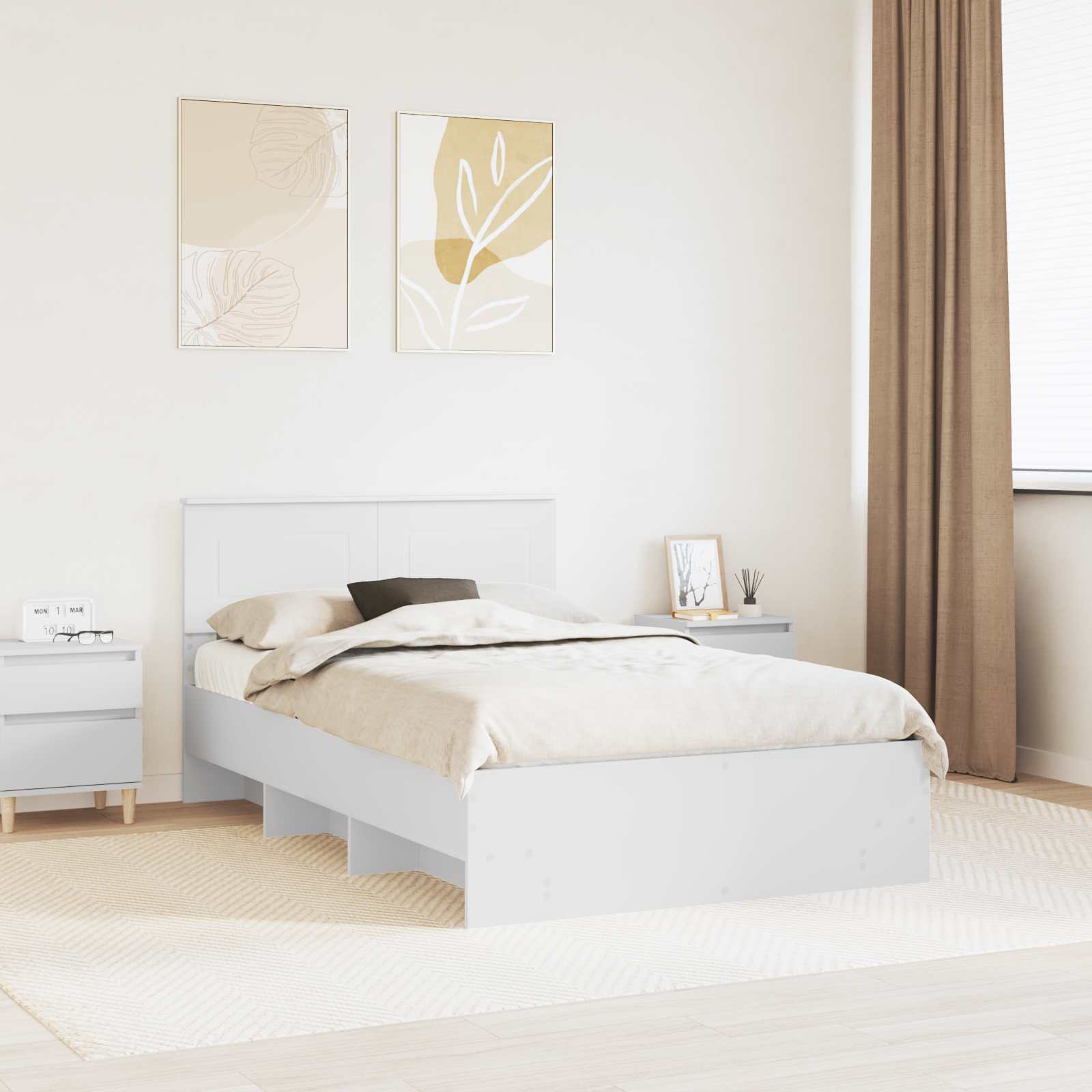 Struttura del letto Bianco 120 x 123 cm Legno multistrato 3408865