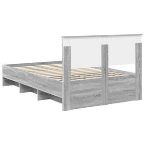 Struttura del letto con testiera Grigio Sonoma 120 x 123 cm 3408870