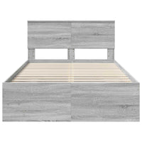 Struttura del letto con testiera Grigio Sonoma 120 x 123 cm 3408870