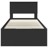 Struttura del letto Nero 120 x 123 cm Legno multistrato 3408880