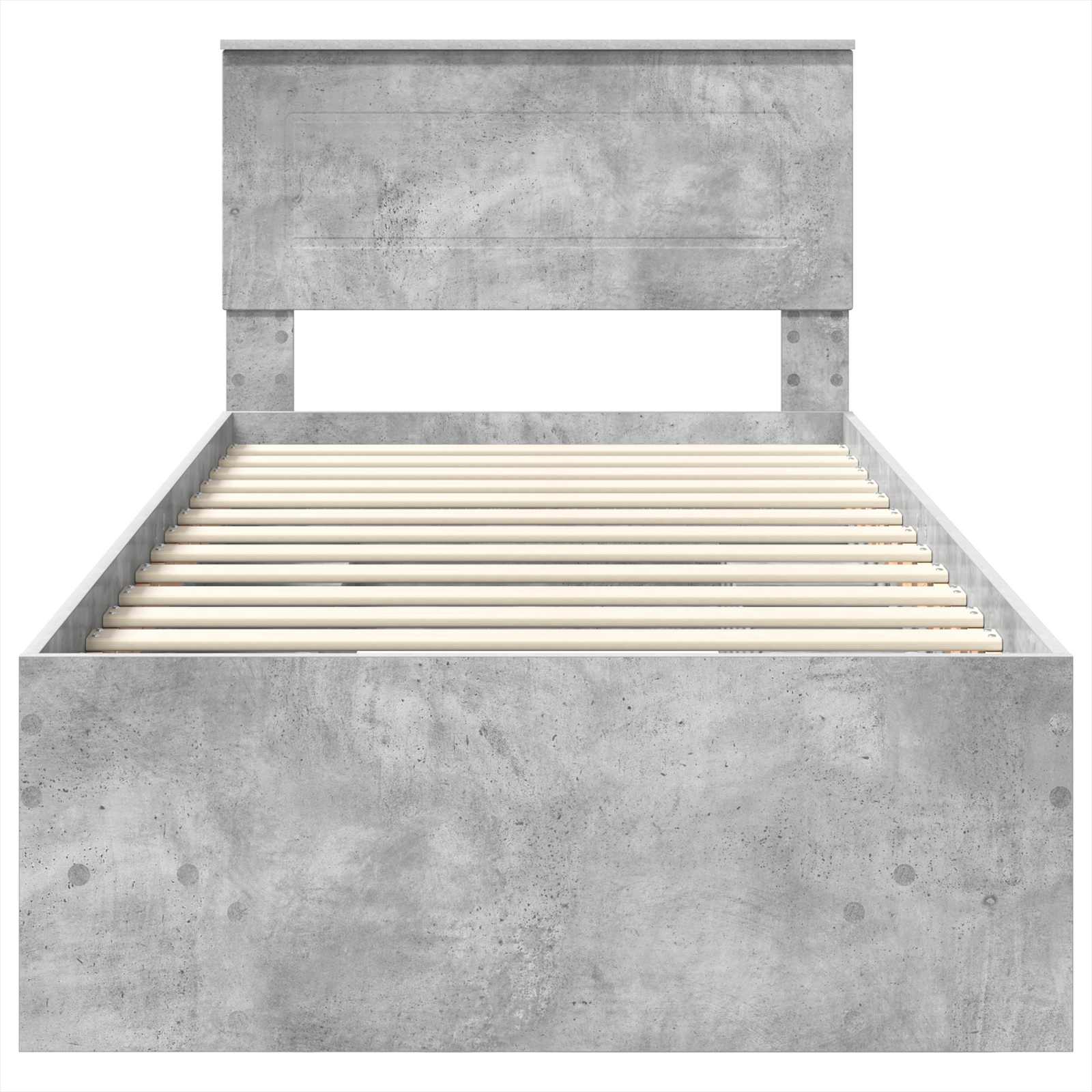 Struttura del letto con testiera Grigio cemento 120 x 123 cm 3408882