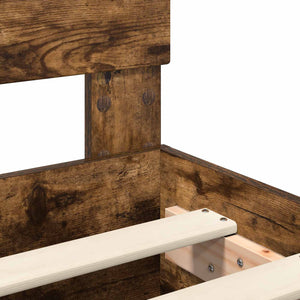 Struttura del letto Rovere fumé 120 x 123 cm Legno multistrato 3408883