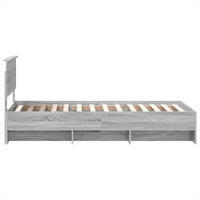 Struttura del letto con testiera Grigio Sonoma 120 x 123 cm 3408884