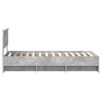 Struttura del letto con testiera Grigio cemento 90 x 200 cm 3408889