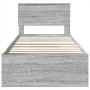 Struttura del letto Grigio Sonoma 90 x 200 cm Legno multistrato 3408891