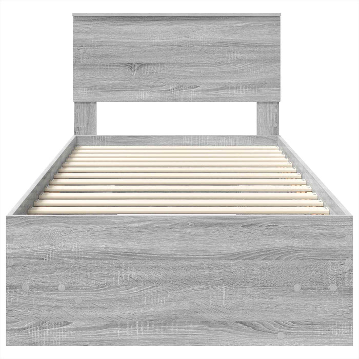 Struttura del letto Grigio Sonoma 90 x 200 cm Legno multistrato 3408891