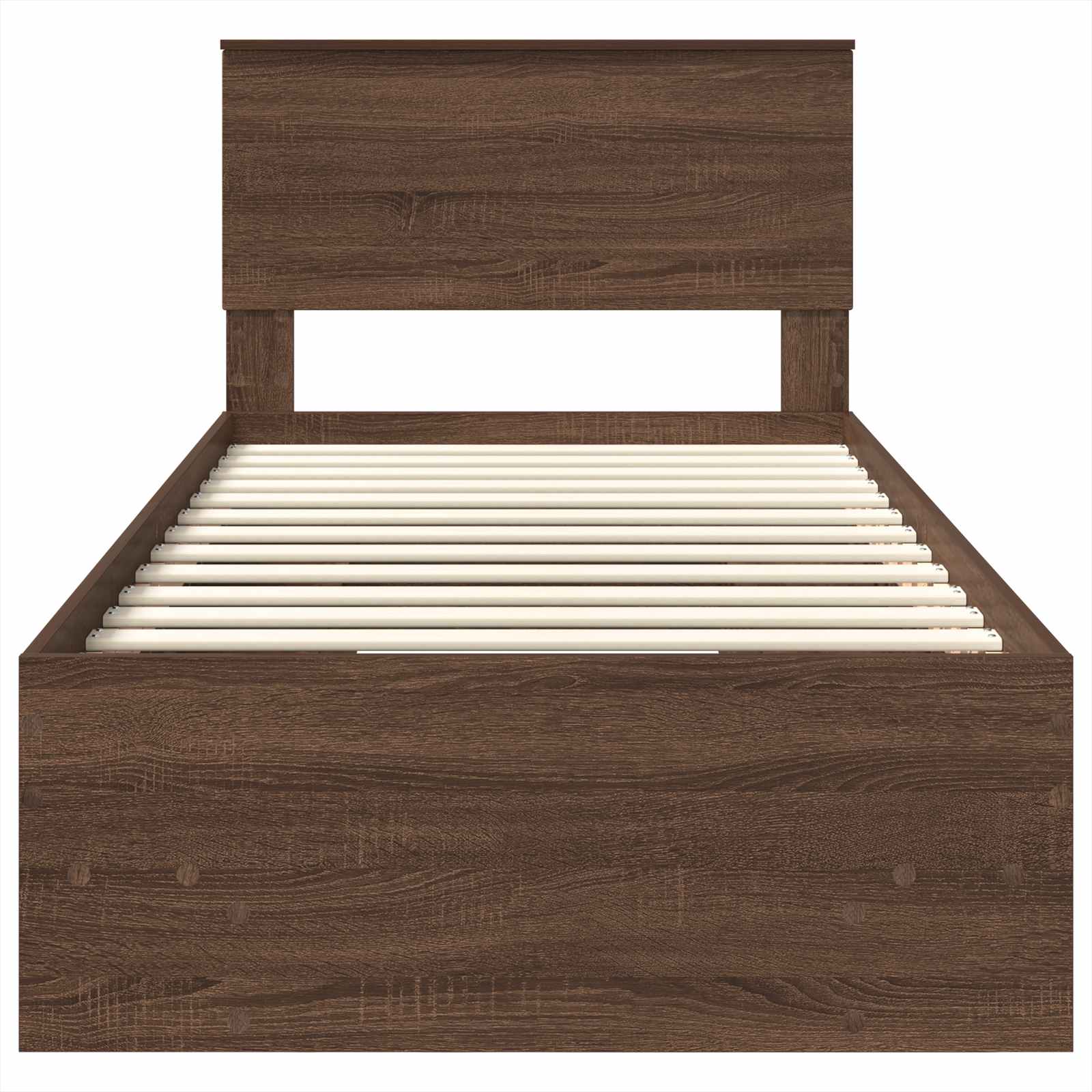 Struttura del letto con testiera Rovere Marrone 90 x 200 cm 3408892