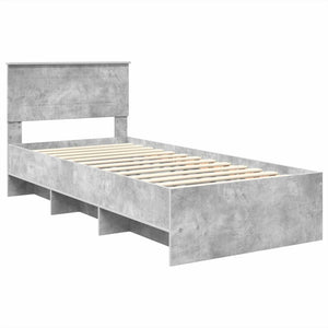 Struttura del letto con testiera Grigio cemento 80 x 200 cm 3408903