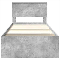 Struttura del letto con testiera Grigio cemento 80 x 200 cm 3408903