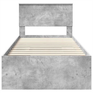 Struttura del letto con testiera Grigio cemento 80 x 200 cm 3408903
