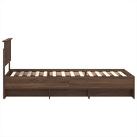 Struttura del letto con testiera Rovere Marrone 80 x 200 cm 3408906