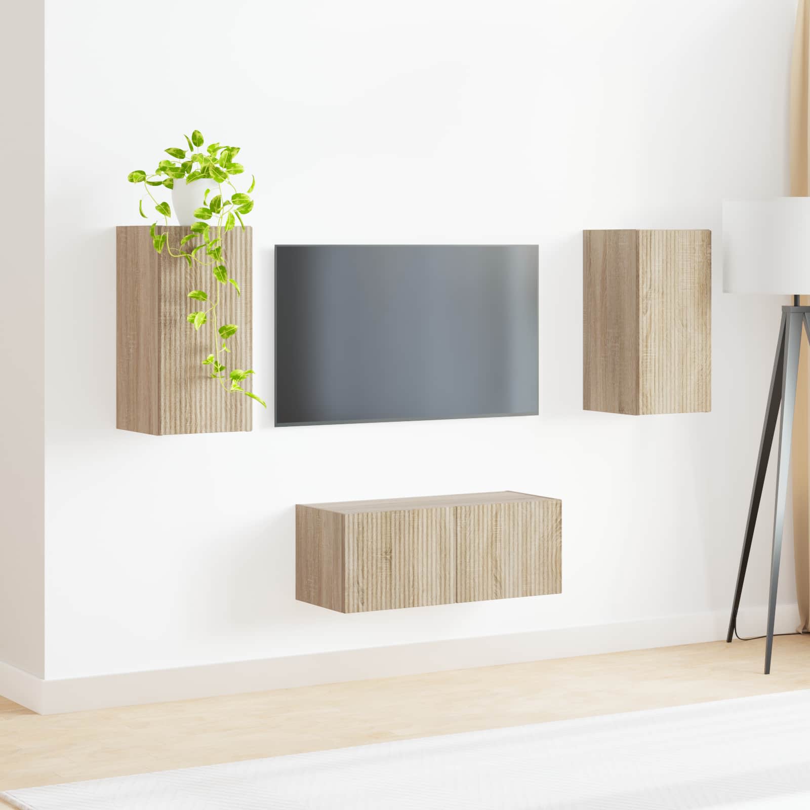 Set mobile TV 2 pcs Rovere Sonoma Legno multistrato 3408963