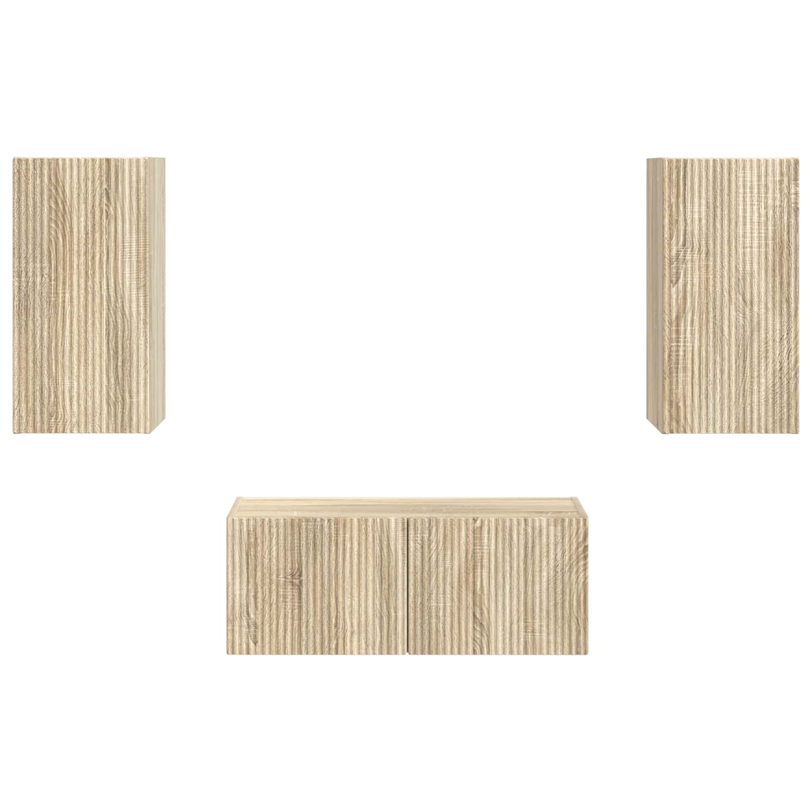 Set mobile TV 2 pcs Rovere Sonoma Legno multistrato 3408963
