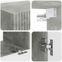 Set mobile TV 2 pcs Grigio cemento Legno multistrato 3408964