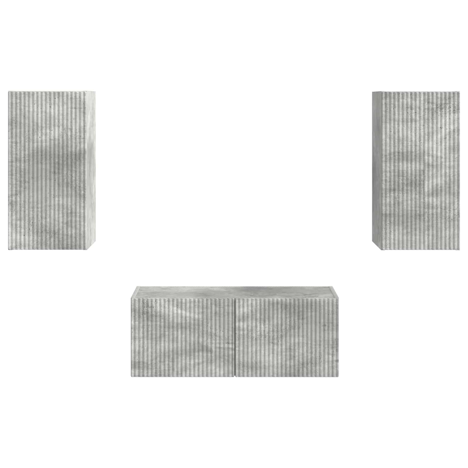 Set mobile TV 2 pcs Grigio cemento Legno multistrato 3408964