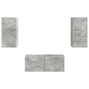 Set mobile TV 2 pcs Grigio cemento Legno multistrato 3408964