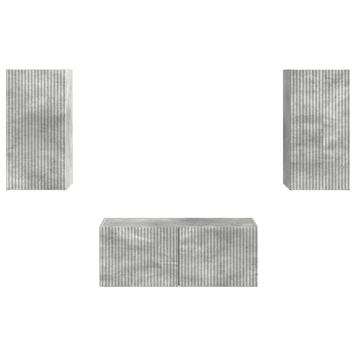 Set mobile TV 2 pcs Grigio cemento Legno multistrato 3408964