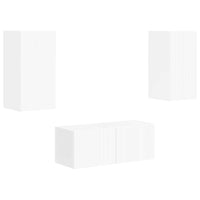 Set mobile TV 2 pcs Bianco Lucido Legno multistrato 3408965