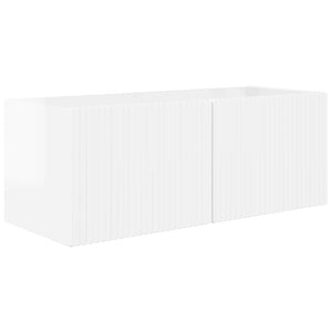 Set mobile TV 2 pcs Bianco Lucido Legno multistrato 3408965