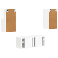 Set mobile TV 2 pcs Bianco Lucido Legno multistrato 3408965