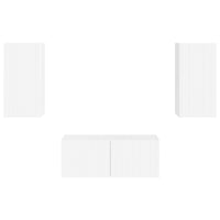 Set mobile TV 2 pcs Bianco Lucido Legno multistrato 3408965