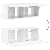 Set mobile TV 2 pcs Bianco Lucido Legno multistrato 3408965