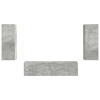 Set mobile TV 2 pcs Grigio cemento Legno multistrato 3408973