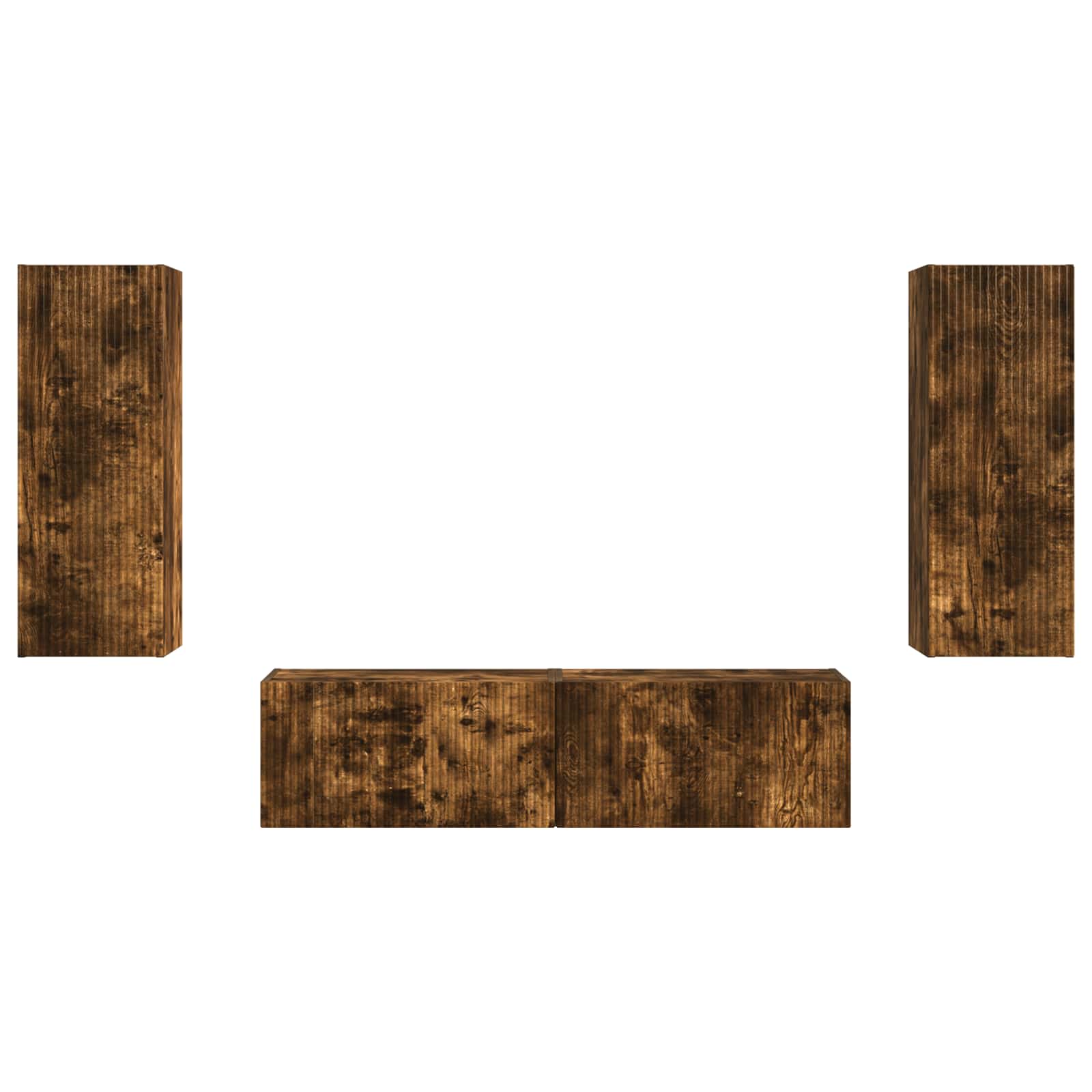 Set mobile TV 2 pcs Rovere fumé Legno multistrato 3408975