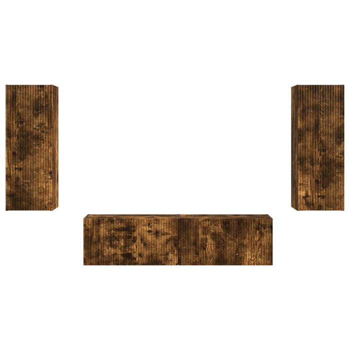 Set mobile TV 2 pcs Rovere fumé Legno multistrato 3408975