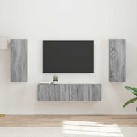 Set mobile TV 2 pcs Grigio Sonoma Legno multistrato 3408976