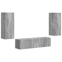 Set mobile TV 2 pcs Grigio Sonoma Legno multistrato 3408976