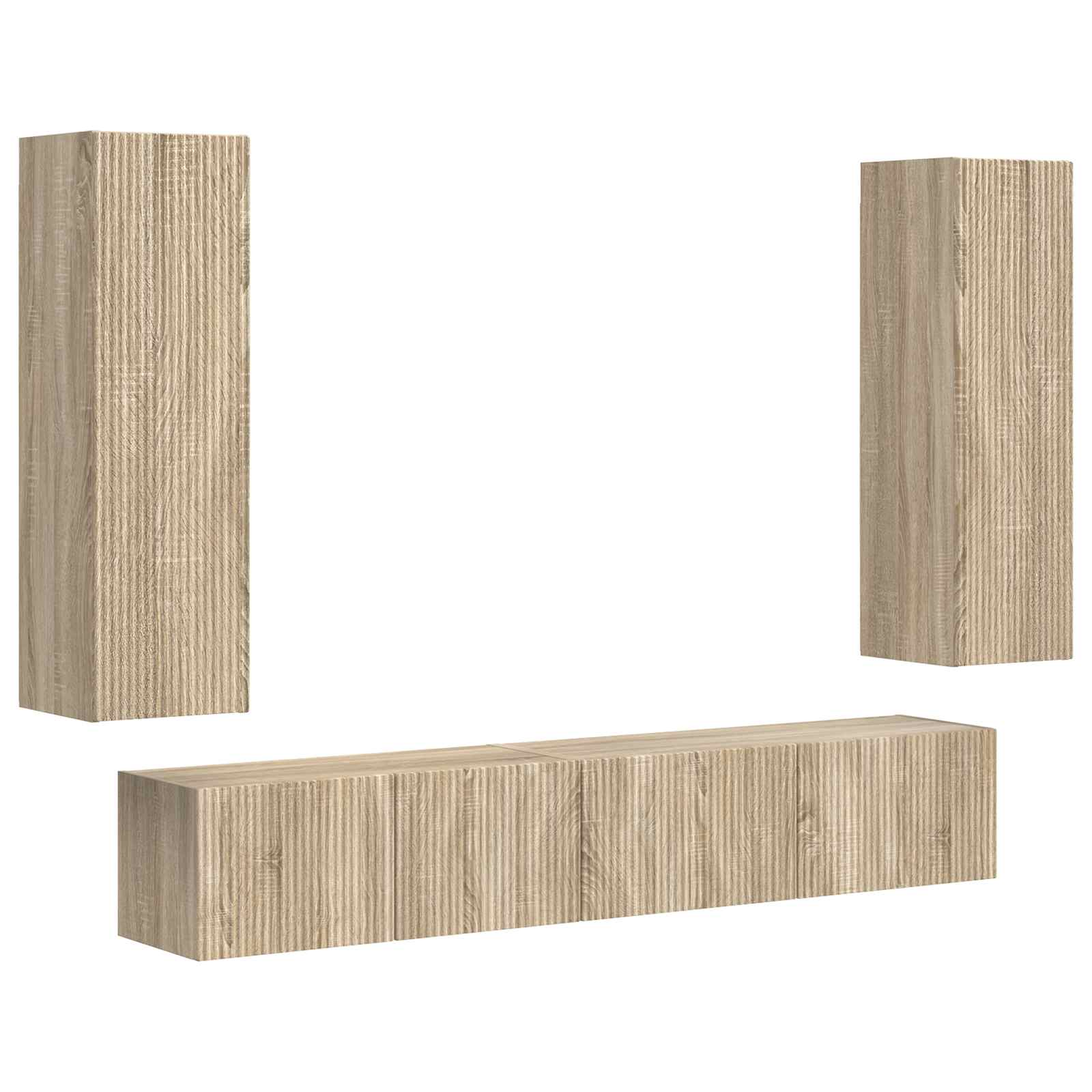 Set mobile TV 3 pcs Rovere Sonoma Legno multistrato 3408981