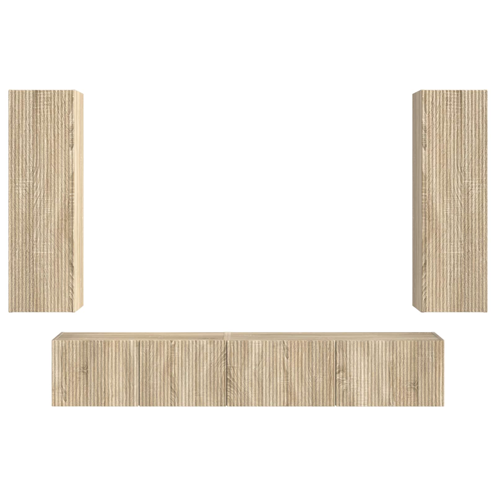 Set mobile TV 3 pcs Rovere Sonoma Legno multistrato 3408981