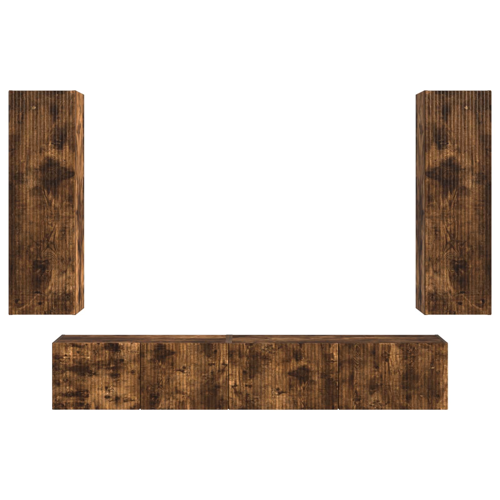 Set mobile TV 3 pcs Rovere fumé Legno multistrato 3408984