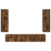 Set mobile TV 3 pcs Rovere fumé Legno multistrato 3408984