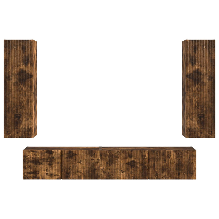 Set mobile TV 3 pcs Rovere fumé Legno multistrato 3408984