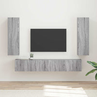 Set mobile TV 3 pcs Grigio Sonoma Legno multistrato 3408985