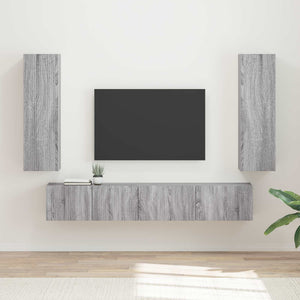 Set mobile TV 3 pcs Grigio Sonoma Legno multistrato 3408985