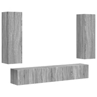 Set mobile TV 3 pcs Grigio Sonoma Legno multistrato 3408985