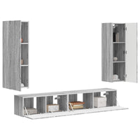 Set mobile TV 3 pcs Grigio Sonoma Legno multistrato 3408985
