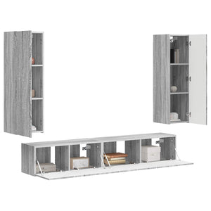 Set mobile TV 3 pcs Grigio Sonoma Legno multistrato 3408985