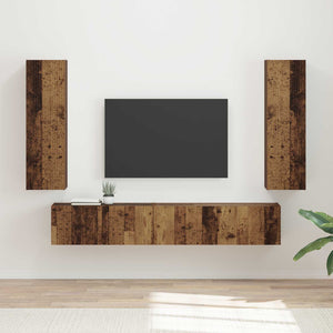 Set mobile TV 3 pcs Legno vecchio Legno multistrato 3408986