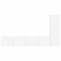 Set mobile TV Montaggio a parete 2 pcs Bianco Legno multistrato 3408988