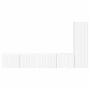 Set mobile TV Montaggio a parete 2 pcs Bianco Legno multistrato 3408988