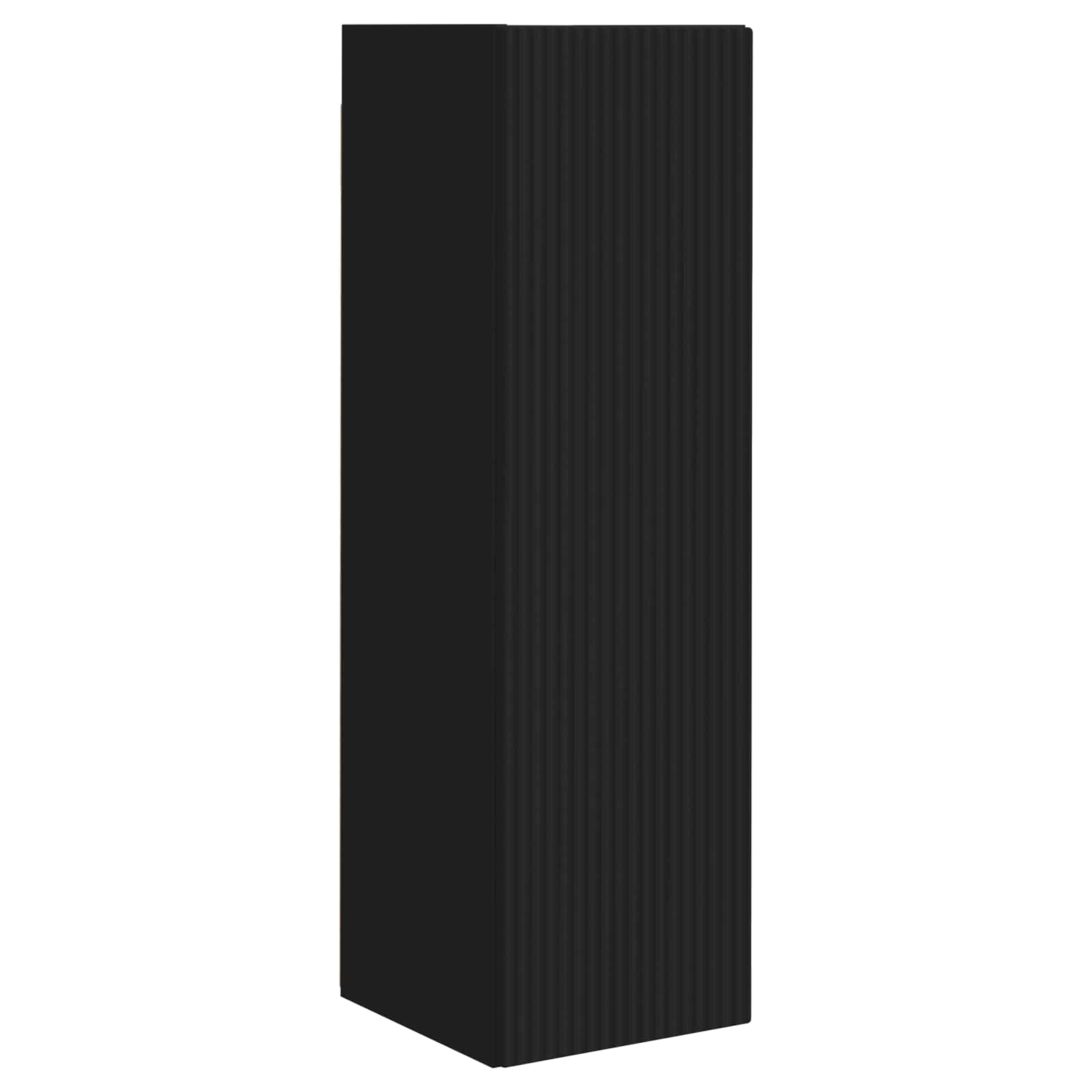 Set mobile TV Montaggio a parete 2 pcs Nero Legno multistrato 3408989