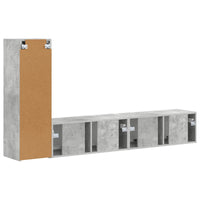 Set mobile TV 2 pcs Grigio cemento Legno multistrato 3408991