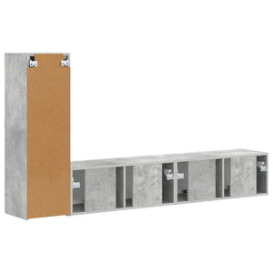 Set mobile TV 2 pcs Grigio cemento Legno multistrato 3408991